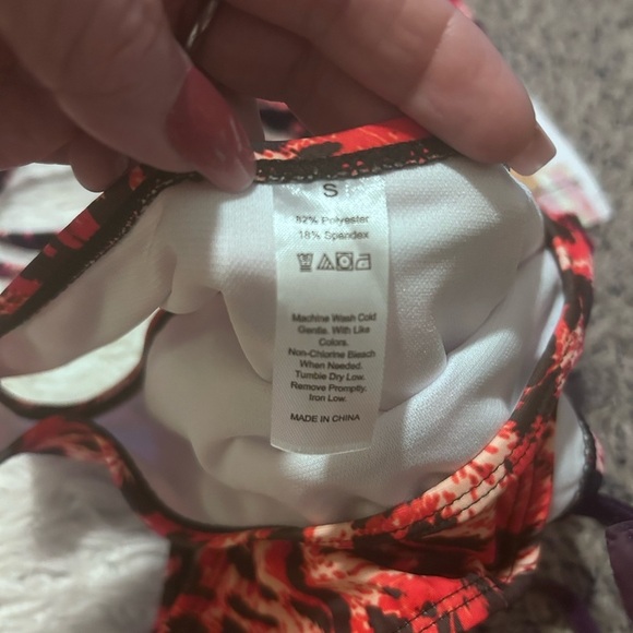 Pretty Garden Leopard Print Bikini Swimsuit Cheeky Bottoms S #6 - Picture 6 of 8